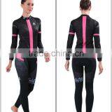 Wholesale Women Cycling Wear Jersey+trouser Long Sleeve Bicycle Sets Bike Clothes Custom Cycling Jersey Set Sublimation thumbnail-1
