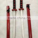 Wholesale Handmade Cosplay Children Red Wooden Long Katana Sword for Sale thumbnail-2