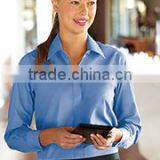 Womens French Blue Essential Dress Shirt