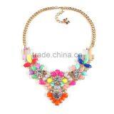 Multicolor Resin Gems Women Simple Necklace ,yiwu Jewelry Factory thumbnail-2