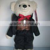 Plush Bear With Suits Lovely Boy Bear Fake Fur Tie Bear Toys thumbnail-1