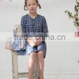 New Style Children Clothes Cotton Long Sleeve Plaid Wholesale Classical Fancy Baby Casual Dress thumbnail-2