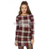 Wholesale Bodycon Slim Pencil Party Dress Design Your Own Fashion Checked Dress thumbnail-1