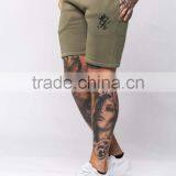 Khaki Cotton Fleece Shorts for Men High Quality Gym Shorts Black Sweat Shorts Tapered Jogger Pants thumbnail-3