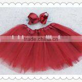2015hot Sale!charming Red Chiffon Wholesale Girls Tutu Skirt, High Quality Girls Tutu Skirt thumbnail-2