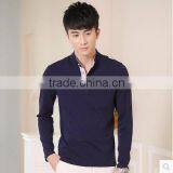 The New Spring 2017 Men POLO Shirt Collar Long Sleeve T-shirt Youth Pure Cotton Trend thumbnail-2