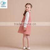 2017 Girls Casual Frock Designs For Party Kids Clothes Of 2pcs Set Including Sleeveless Dress And Shirt thumbnail-3