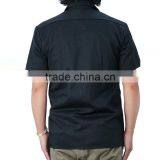OEM China Factory Dark Color Work Wear Clothes Short Sleeve Durable Work Uniforms for Men thumbnail-3