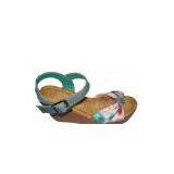 9cm Heels Mesh Upper, PU Lining Material Blue Ladies Wedge Sandals thumbnail-1