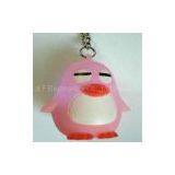 Penguins Shaped PVC Material, Color Change LED Flashing Keychains for Holidays Gifts