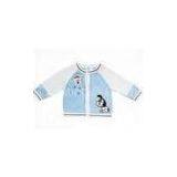 Custom Blue Cotton Long Sleeve High Quality Knitting Patterns for Baby Sweaters