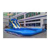 Giant Commercial Outdoor Inflatable Water Slide With A PoolFor Parks