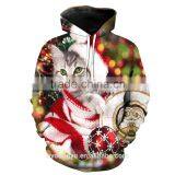Christmas Cat Bell Ball 3D Pinted Hoodies/blue n g Unisex 3D Printed Sweatshirt Hoodies/hot Sell Christmas 3D Hoodies