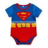 Summer Gentleman Style Superman Short Sleeve Baby Romper thumbnail-3