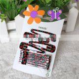 Wholesale Flower Print Hair Snap Clips and Bobby Pins Matel Hair Clips for Kids thumbnail-5