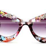 Luxury Fashion Sunglasses Square Rhinestone Sparkling Cat Eye Sunglasses thumbnail-2