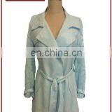 Chinese Manufacturer Embroidered Slim Long Women Trench Coat