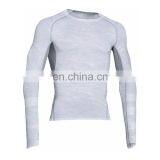 Anti Shrink White Training Dry Fit Compression Shirts