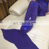 Funny Pattern Mermaid Tail Blanket Crocheted Knitting Wool For Adult Kid Sofa Bed Sleeping Bag thumbnail-3