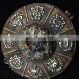 Old Tibetan Buddhist Bronze 6 Mantras Tingsha Cymbals Vintage-Tibet-Tibetan-Nickel-Tingsha-Cymbals-Auspicious-Symbols Buddhist thumbnail-5