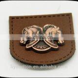 Exquisite Looking for Brushed Copper Horse Head Metal Leather Label for Clothing