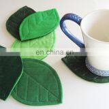 Portable OEM Printing Drink Coasters Unique Coffee Customized Coloful Felt Fabric Placemat Coaster thumbnail-2
