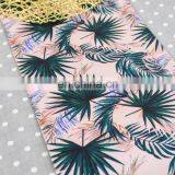Wholesale Banana Green Leaf Pattern Custom Dining Table Runner for Party/Banquet Table Family Decoration thumbnail-4