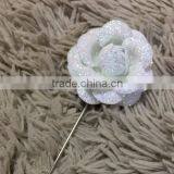 Gold Sliver Rose Boutonniere Brooch Corsage Tuxedo Wedding Prom Party Lapel Pin thumbnail-4