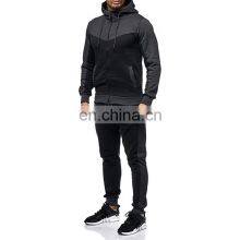 Men's Hooded Sweater Suit Spring and Autumn Color Matching Leisure Sports Fitness Training Suit Cardigan Sweater thumbnail-2