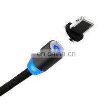 360 Degree Auto Connect Rotation Charging USB Magnet Braided Round Magnetic Cable thumbnail-1