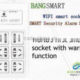 Smart WiFi Power Strip - 6-outlet Plug Socket Support Home Security After Learning Code With 315/433MHz Wireless Alarm Sensors