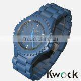 New Korea Fashion Vogue Colors Painting Wooden Wrist Watches With Wooden Box Factory Price Wooden Watch thumbnail-1