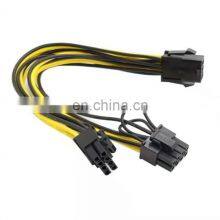 6 Pin Female To Dual 8 (6+2) Male Pin Pci Express Power Converter Cable Pcie Pci-e Vga Splitter Hub Power Cable thumbnail-5