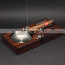 Glossy Finished Wooden Cigar Ashtray With Cutter and Puncher Cigar Ashtray and Cutter Ashtray thumbnail-2