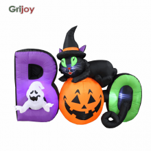 2022 Hot 6Ft Halloween Inflatable Pumpkin Ghost Black China Factory