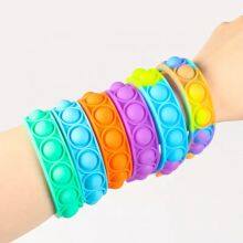Decompression Push Pop Bubble Silicone Bracelet Squeeze Fidget Sensory Toys thumbnail-2