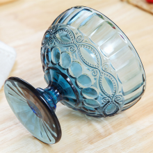 Wholesale Pink Blue Grey Green Colored Ice Cream Cup Glass thumbnail-4