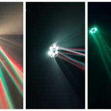 Rainbow Effect LED Bee Eye Lense Rotation Moving Head With Sound Music Control Party Lights for dj Pubs Musicians Party thumbnail-4
