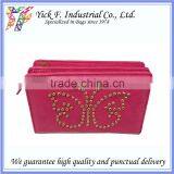 Beautiful Butterfly Studs Cherry PU Leahter Women Wallet thumbnail-1