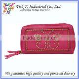 Butterfly Studs Fancy Cherry PU Leather Women Long Wallet thumbnail-1