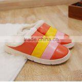 Wholesale PU Stripe Style Slipper ,warm Slipper Indoor Shoes thumbnail-4