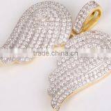 925 Sterling Silver Necklace Cz Angel Wing Religious Pendant Necklace thumbnail-4