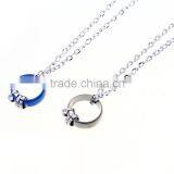 Wholesale latest design white gold plated pendant necklace