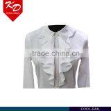 Fashionable and Elegant Ladies Long Sleeve and White Latest Blouse Design 2016 thumbnail-5