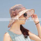 Exquisite Lace Wide Brim Hat With Flower Decoration thumbnail-4