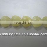Natural gemstones yellow jade pear shape pendant