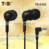 top quality black in-ear earphones/earbuds for cell phone/laptop/Tablet PC China manufacturer supplier in Dongguan free samples