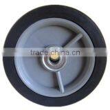 5 inch small semi-pneumatic rubber wheels with bearing for trolley handle luggage, carriage