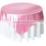 2015 Hot Sale Cheap wedding tablecloths,100%polyester tablecloth,satin overlay for weddings