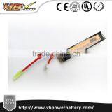 VB LiFePo4 Airsoft Battery 9.9V 800mah 15C Airsoft Gun Battery Accept OEM Logo With Deans Mini Tamiya Connector thumbnail-1